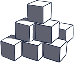 cubes entassés